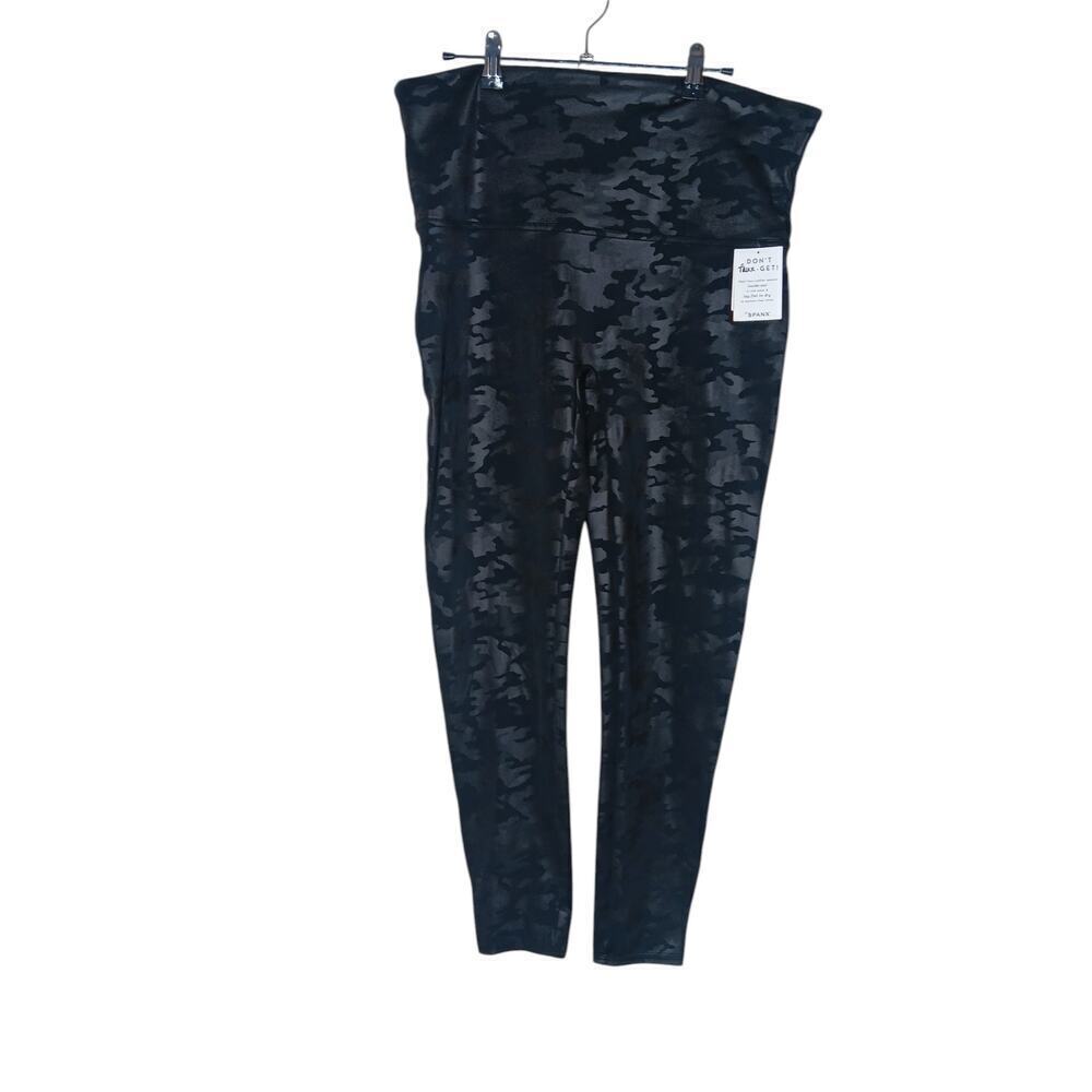 New with Tags SPANX Faux Leather Camo Leggings SZ 2X - Picture 5 of 16